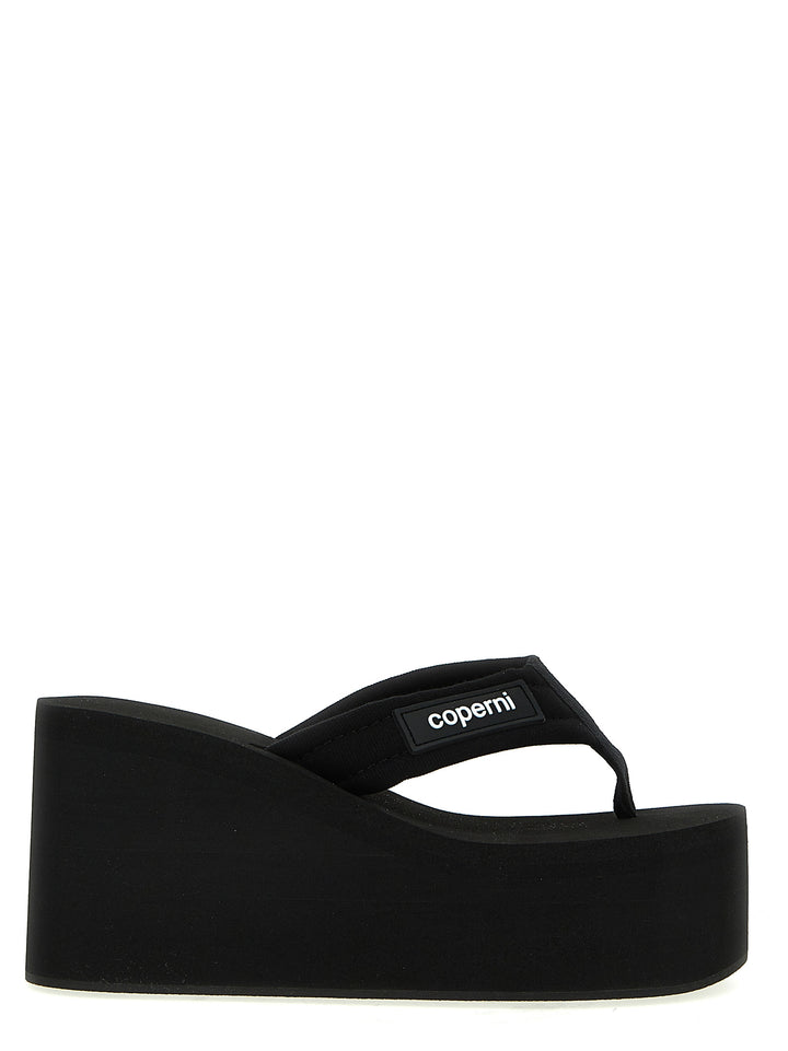 Branded Wedge Sandali Nero