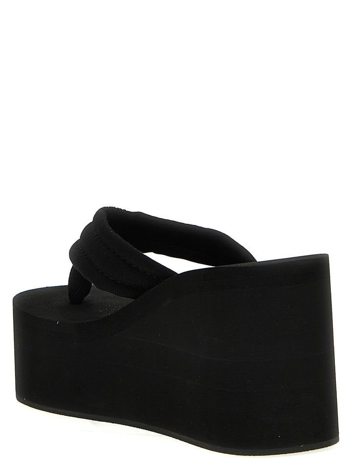 Branded Wedge Sandali Nero