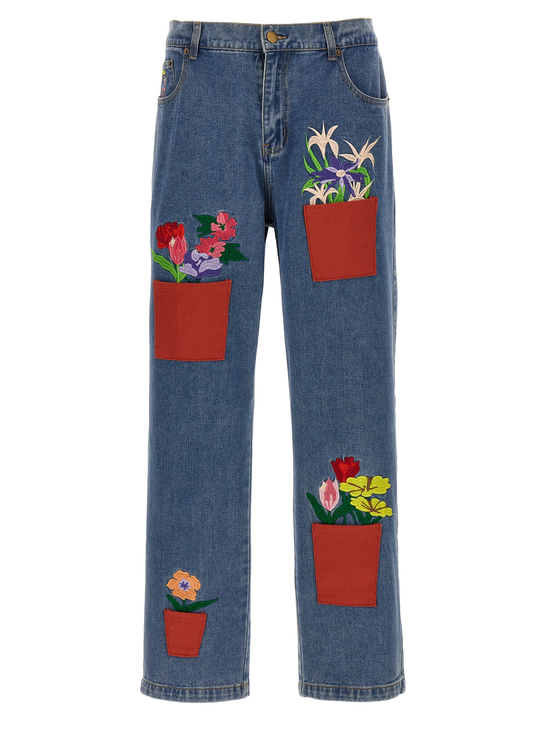 Flower Pots Jeans Blu