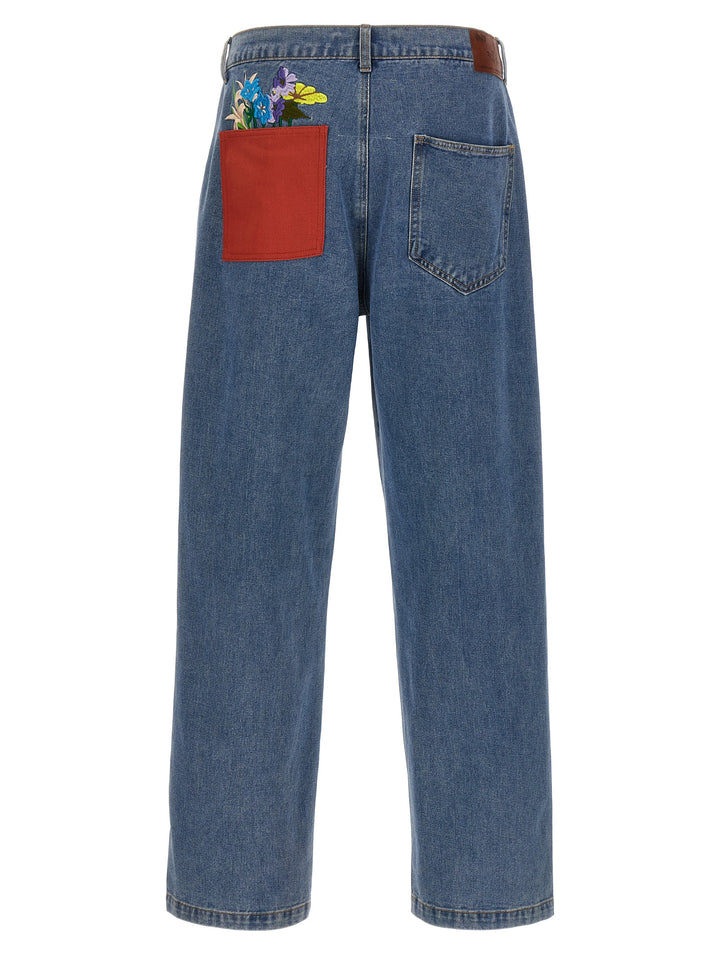 Flower Pots Jeans Blu