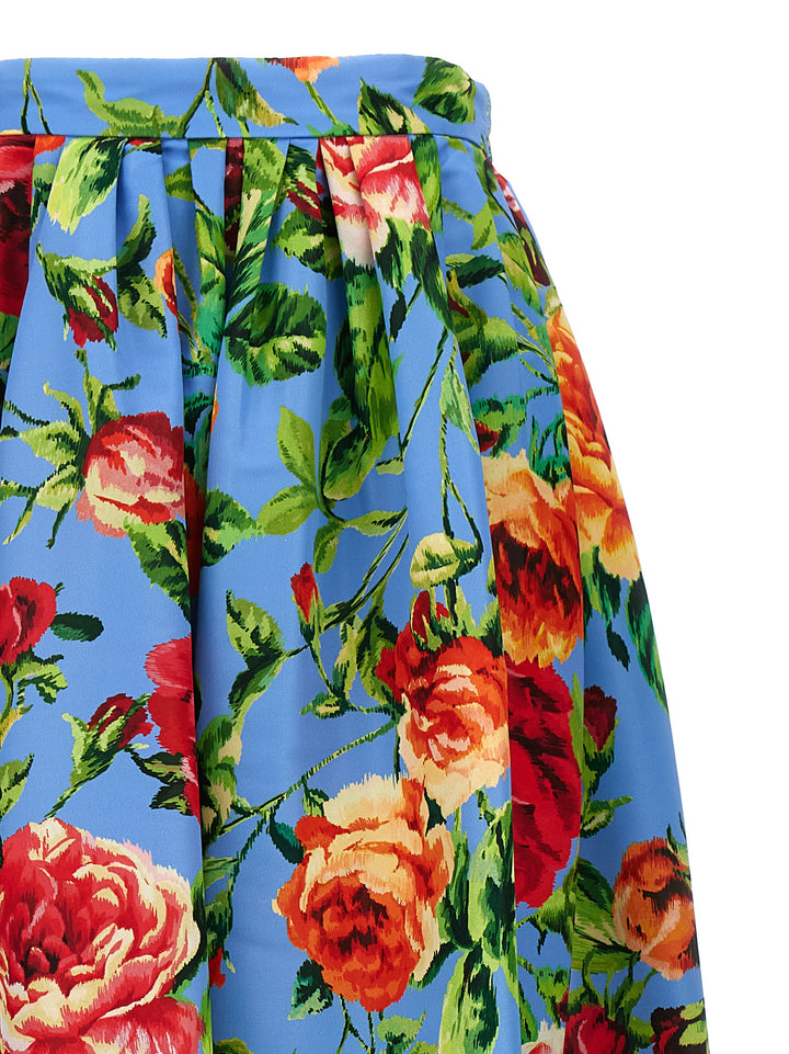 Long Floral Skirt Gonne Multicolor