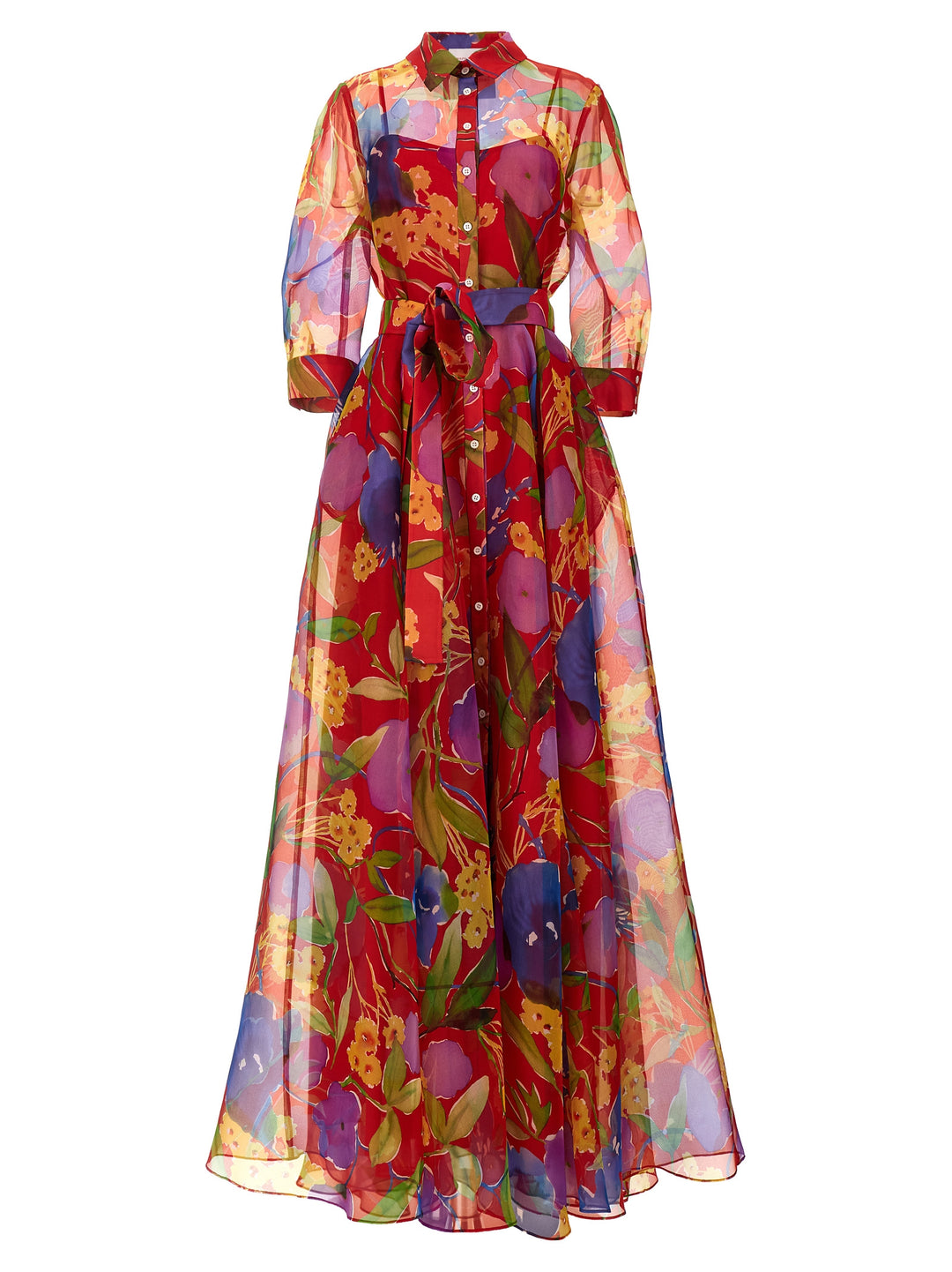 Floral Evening Dress Abiti Multicolor