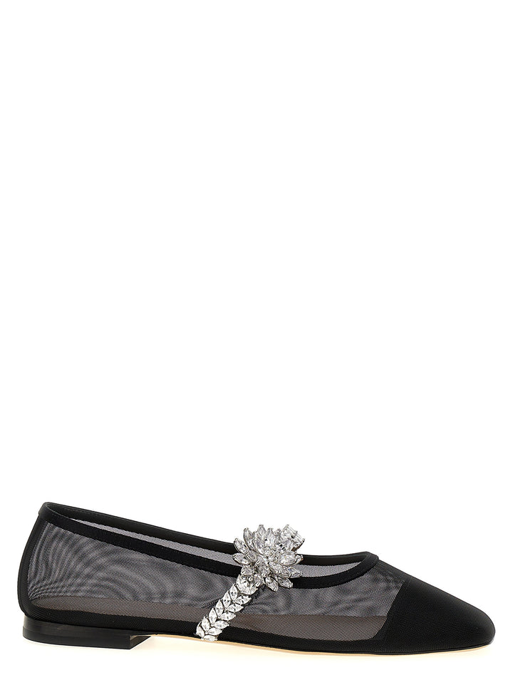 Lotus Flat Shoes Nero