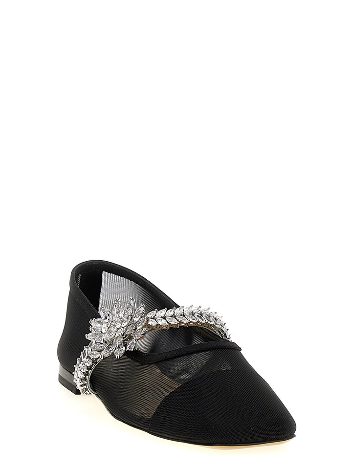 Lotus Flat Shoes Nero