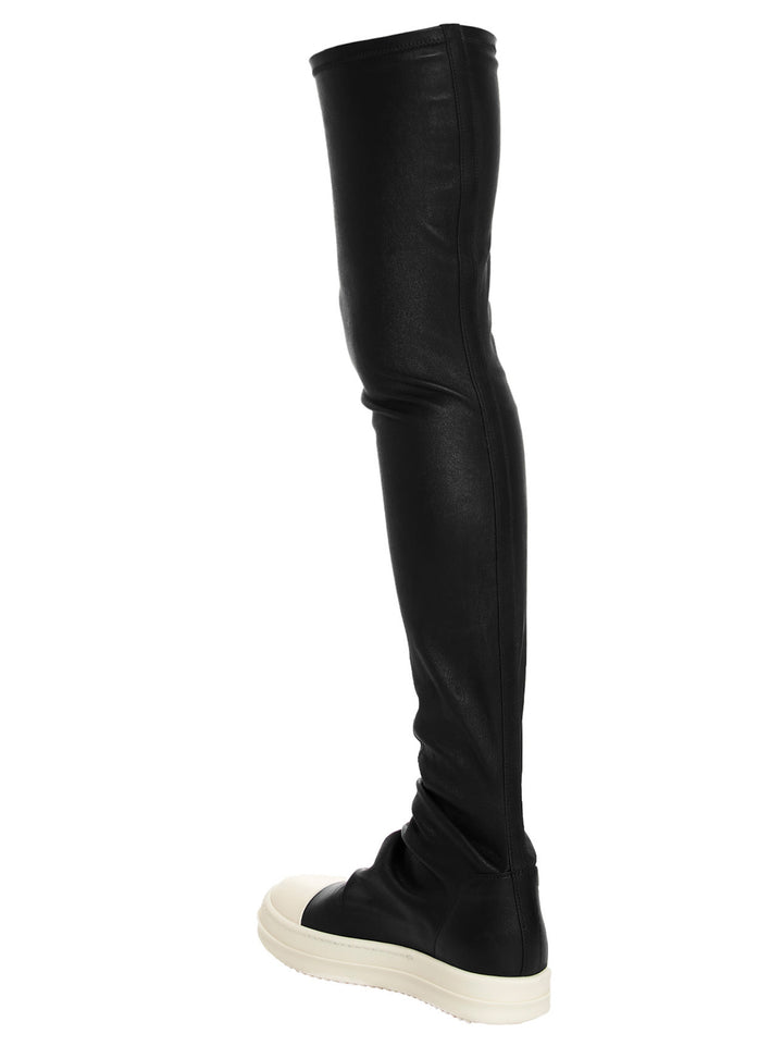 Knee High Stocking Sneaks Stivali E Stivaletti Bianco/Nero