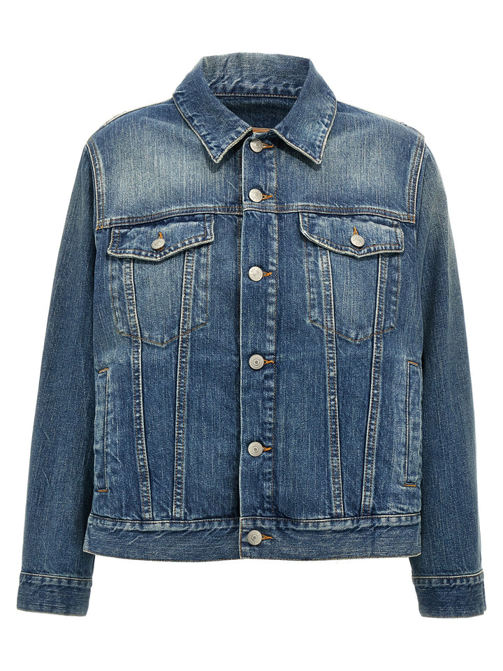 Layered Denim Jacket Giacche Blu