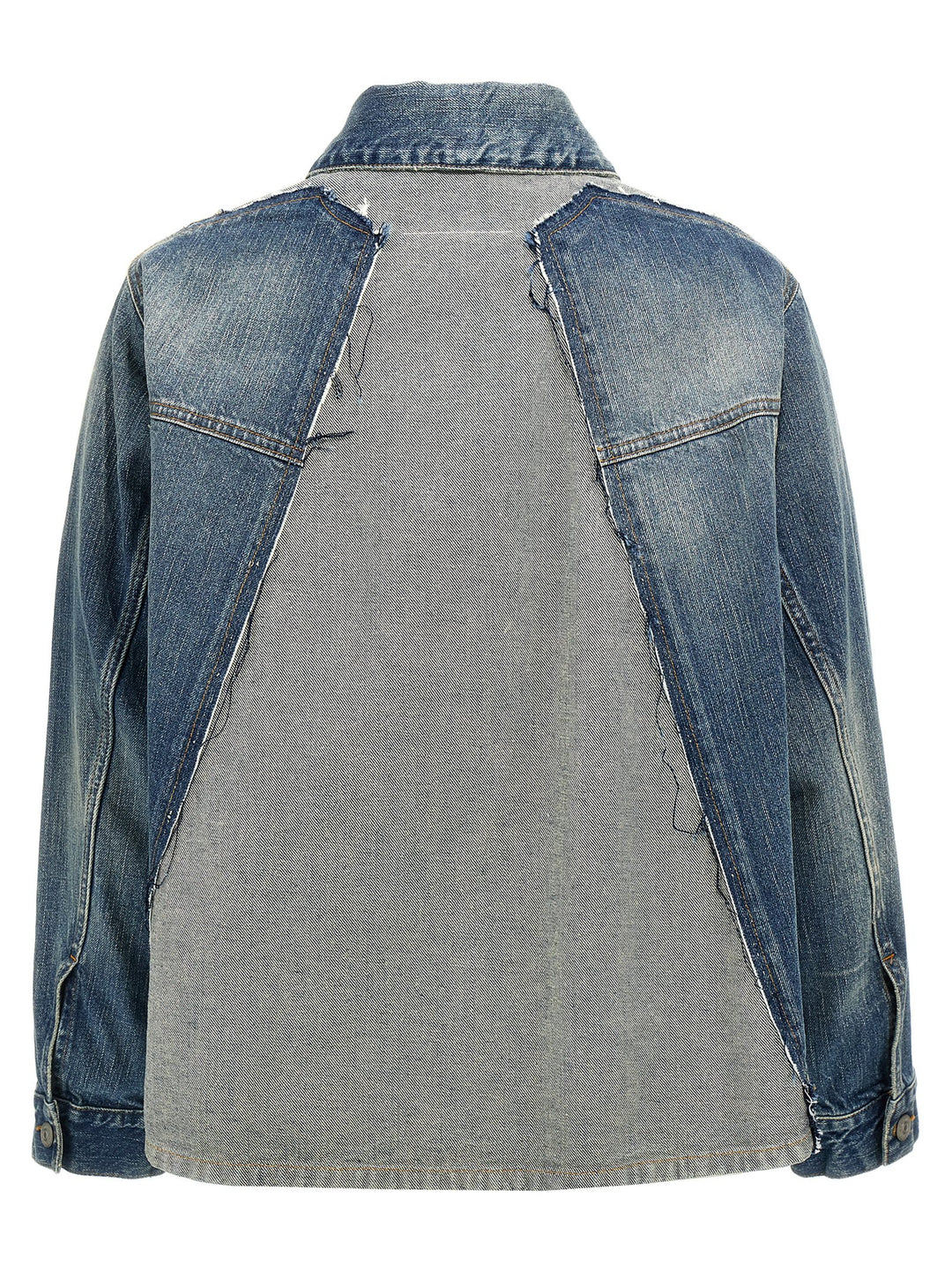 Layered Denim Jacket Giacche Blu