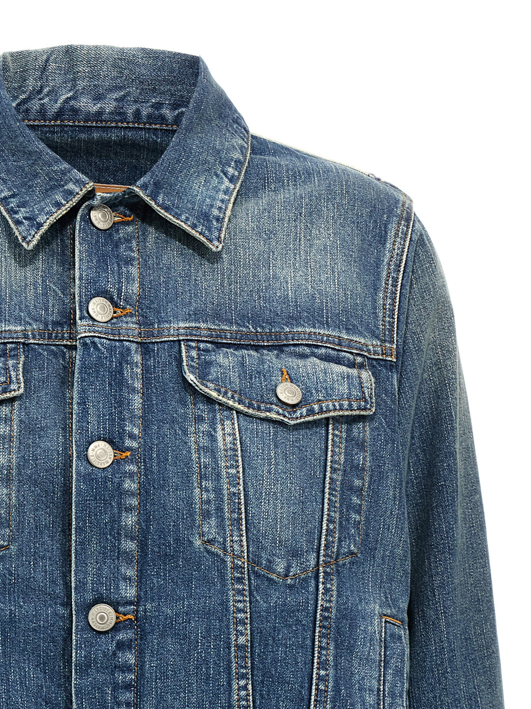 Layered Denim Jacket Giacche Blu