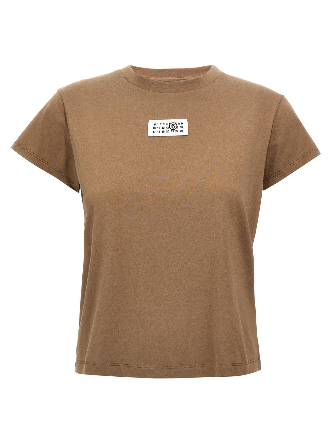 Logo Label T Shirt Marrone