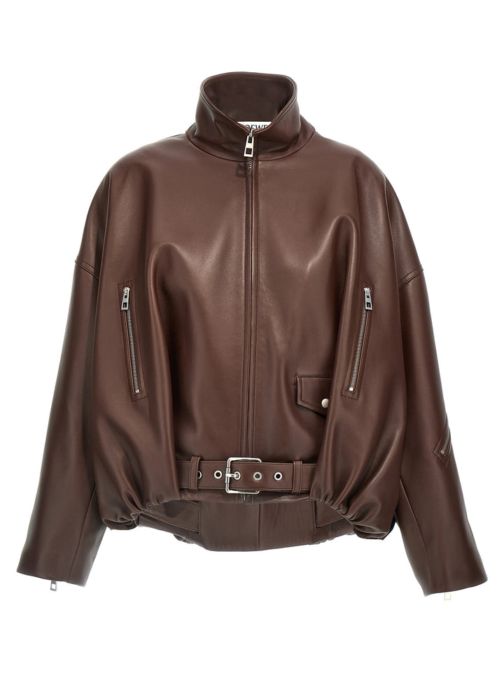 Nappa Balloon Jacket Giacche Marrone