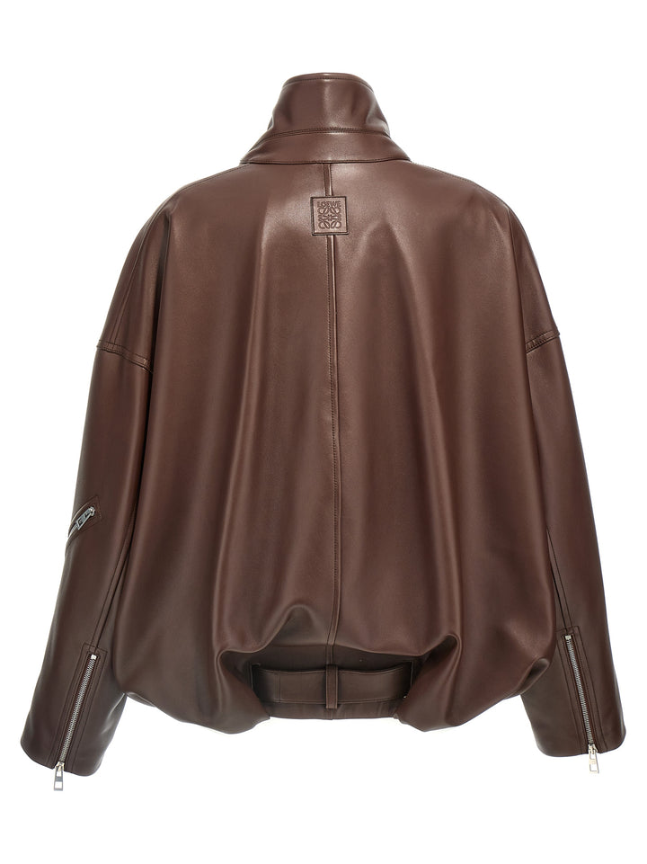 Nappa Balloon Jacket Giacche Marrone