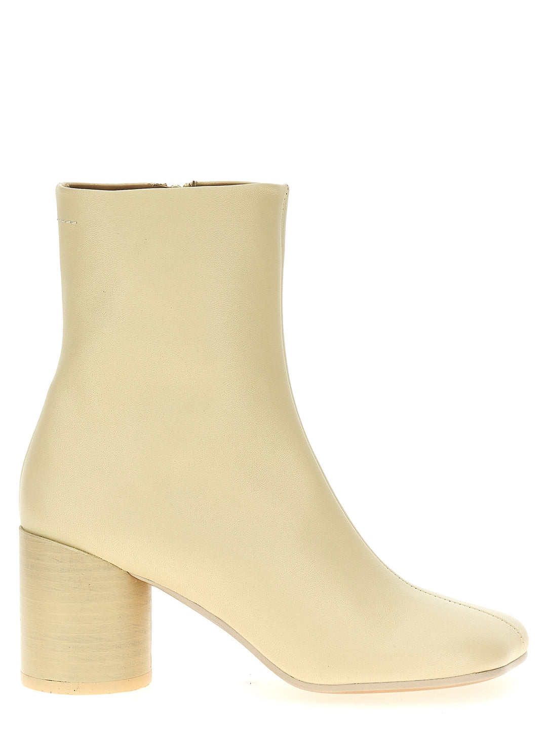 Stitch-Out Leather Ankle Boots Stivali E Stivaletti Bianco