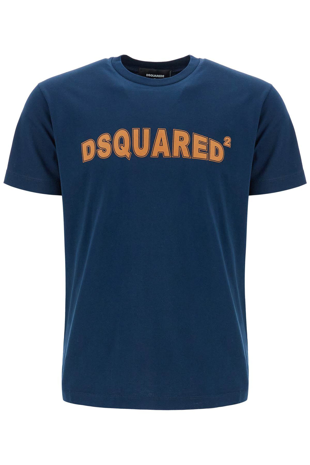 T Shirt In Cotone Blu Navy Con Scollo Ampio