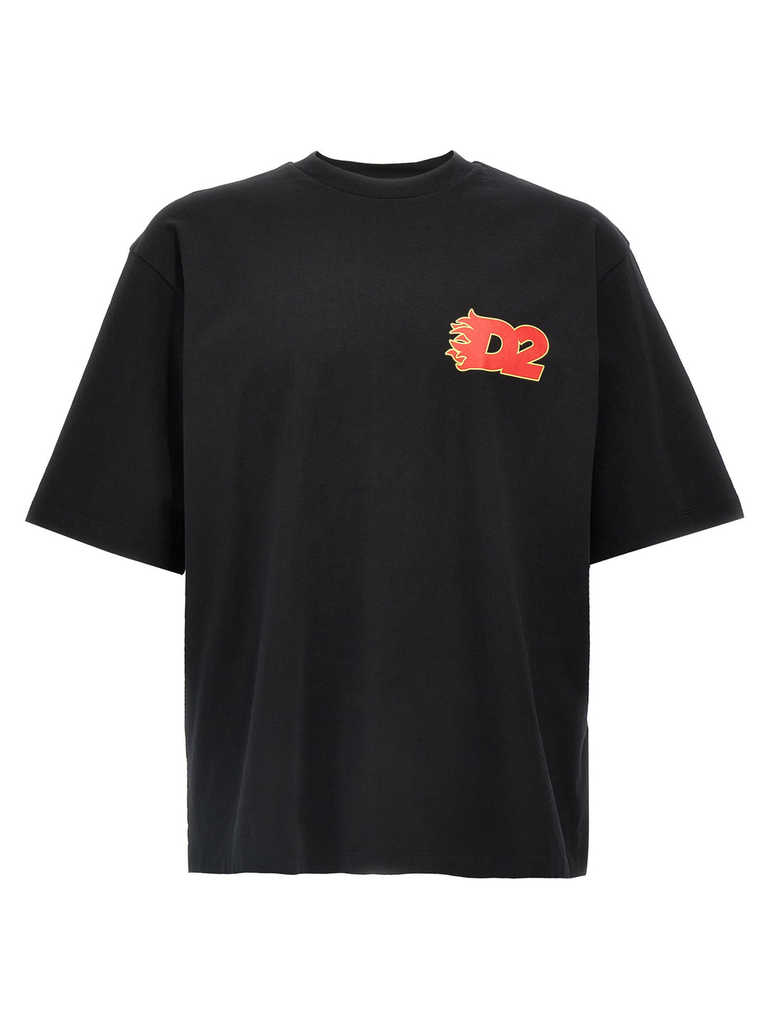 Logo Print T Shirt Nero