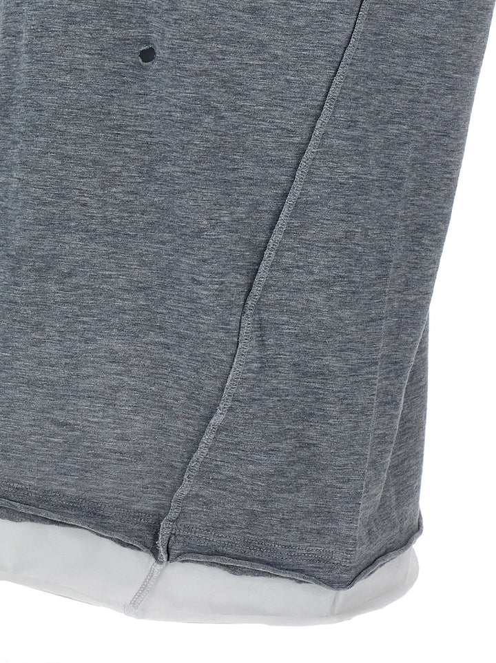 Flocked Logo Tank Top Top Grigio