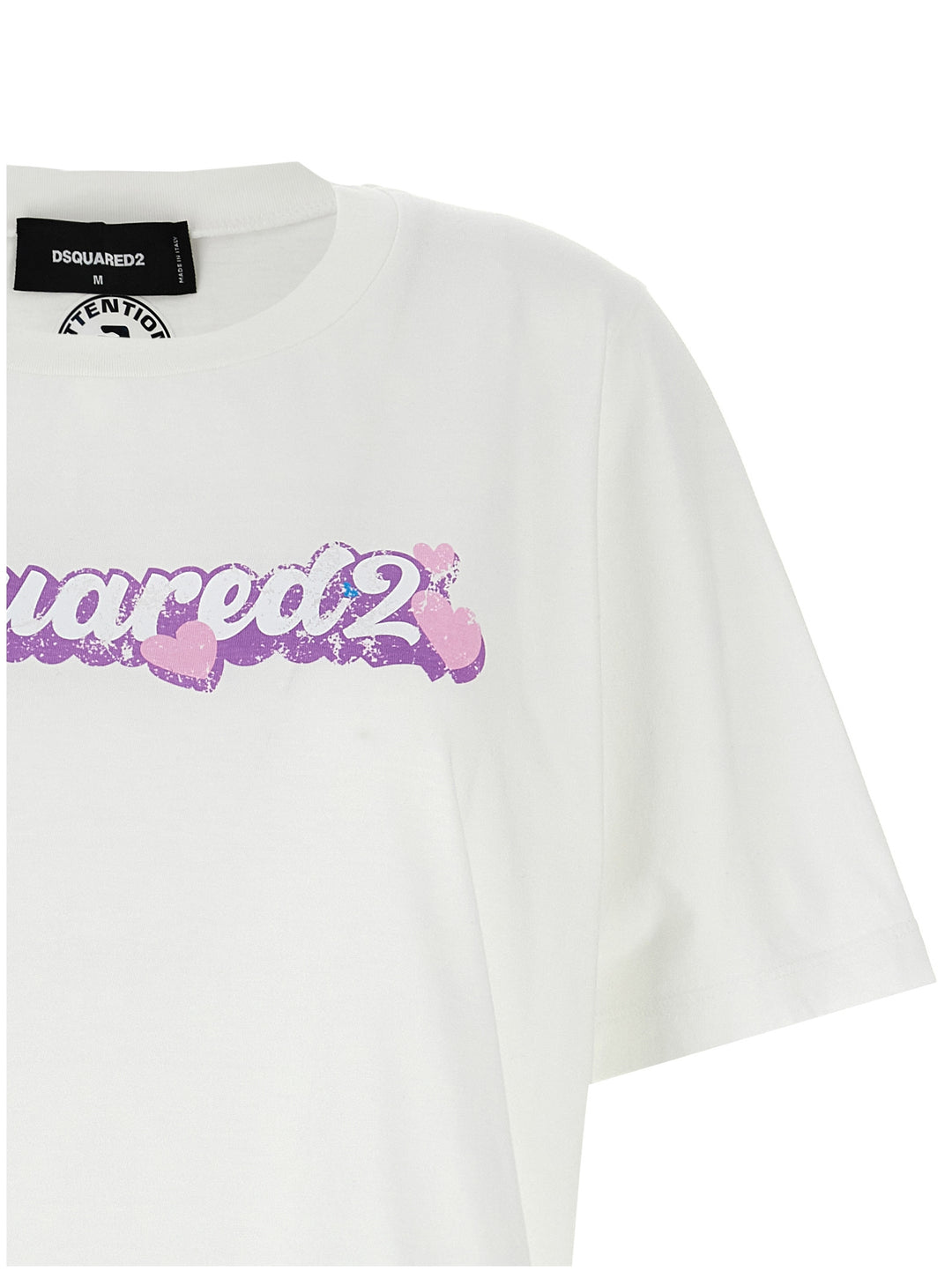 Logo Print T Shirt Bianco