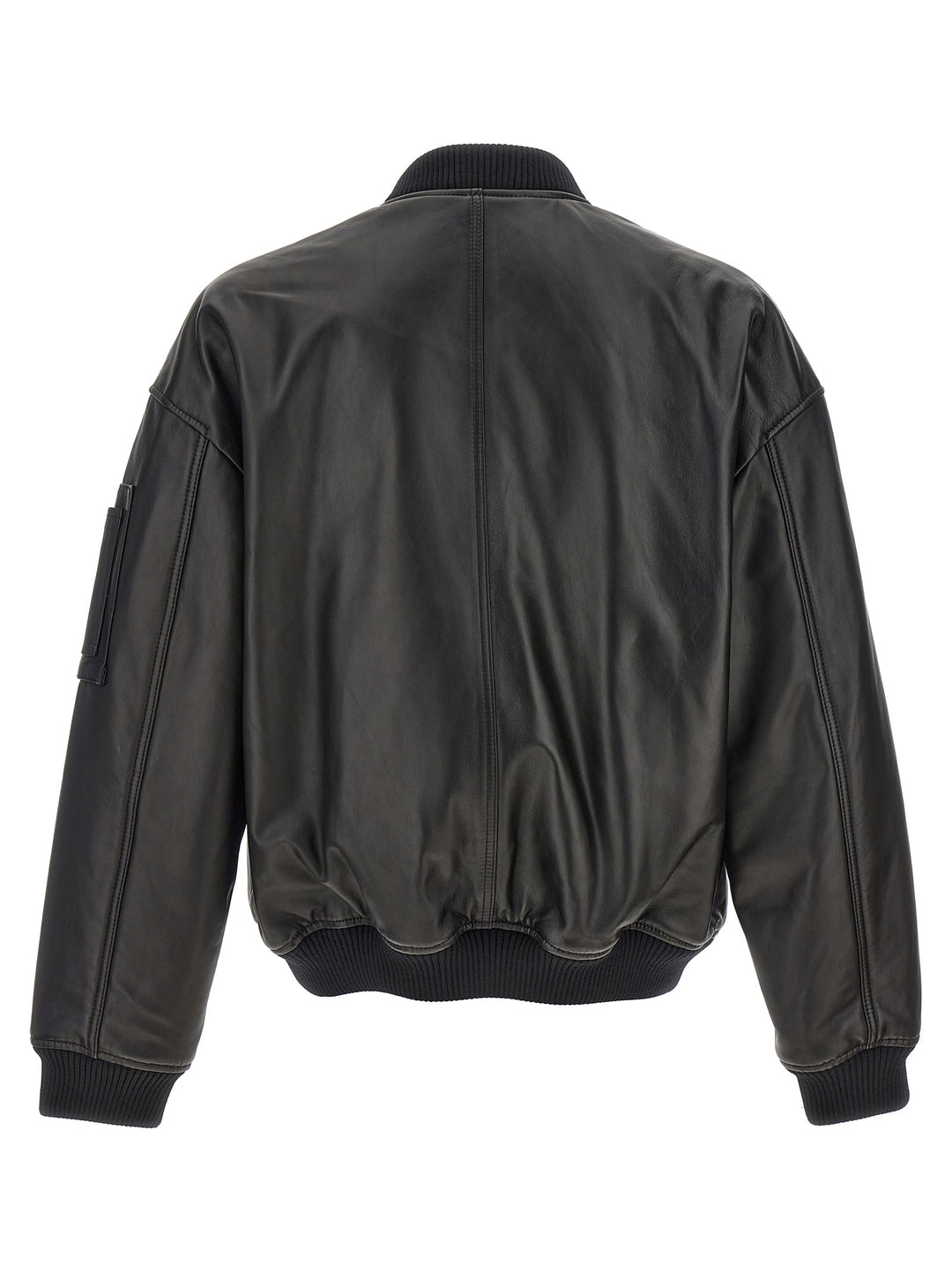 Leather Bomber Jacket Giacche Nero