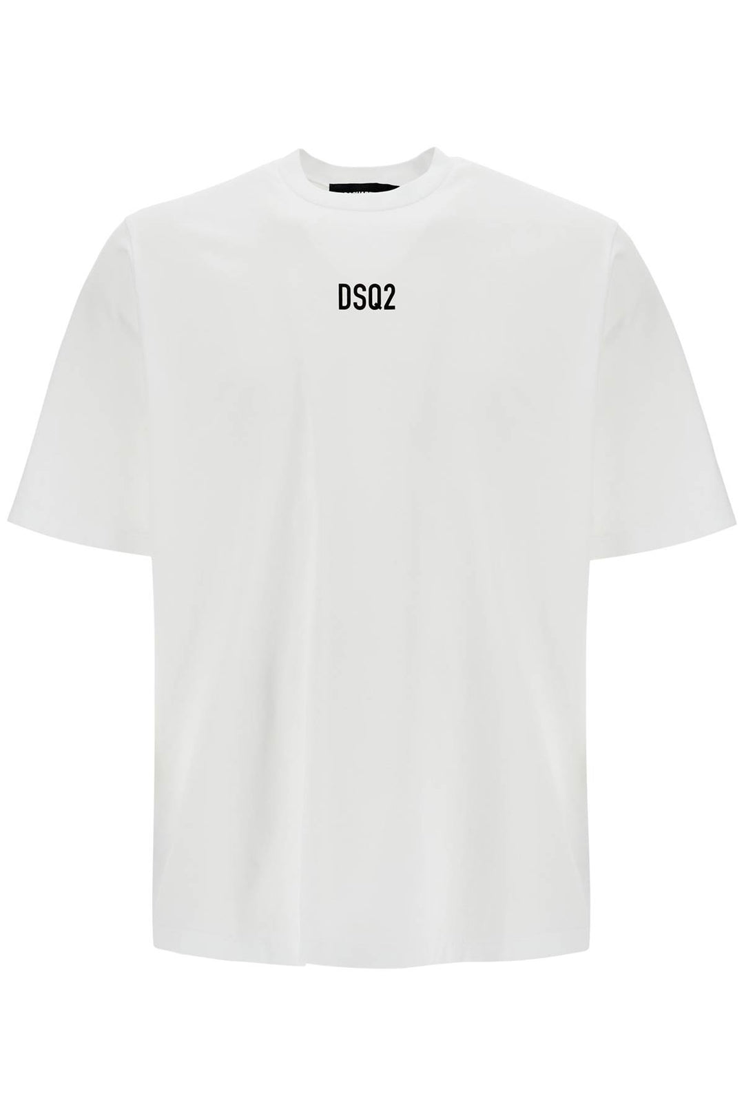 T Shirt In Cotone Bianco Con Logo Dsq2