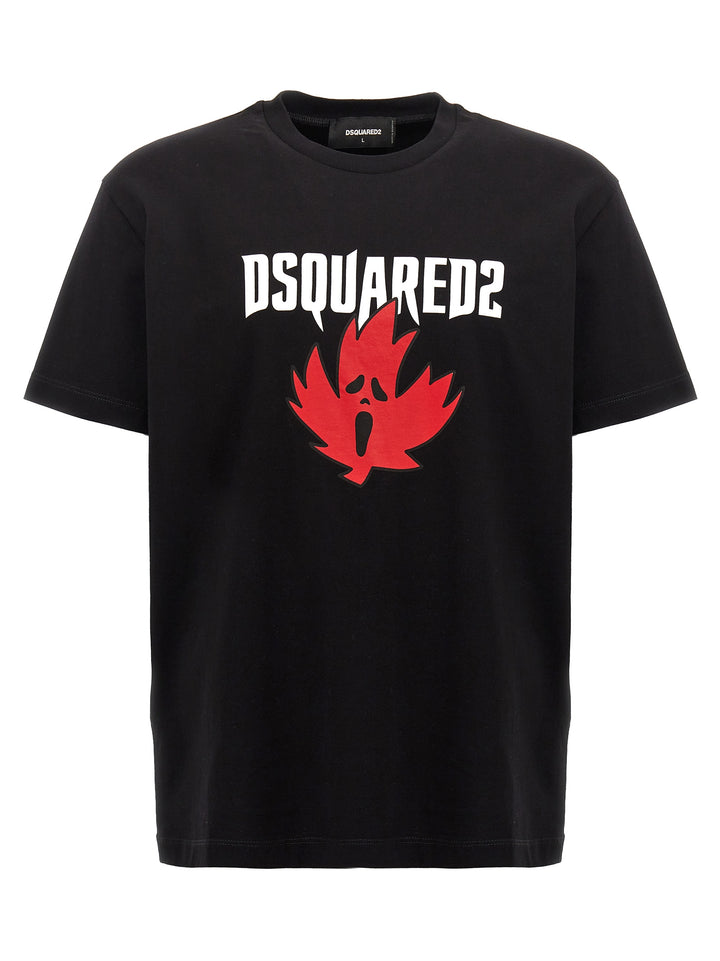 Logo Print T Shirt Nero