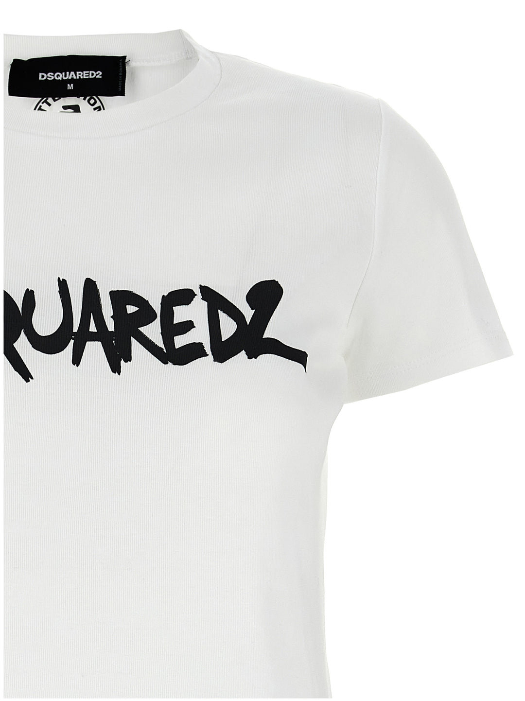 Logo Print T Shirt Bianco/Nero