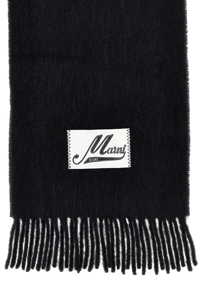 Logo Patch Scarf Sciarpe Nero