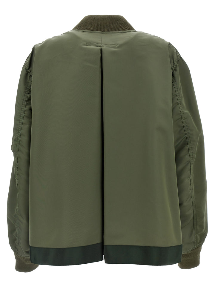 Nylon Bomber Jacket Giacche Verde