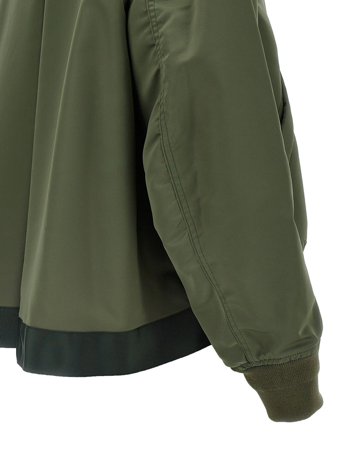 Nylon Bomber Jacket Giacche Verde