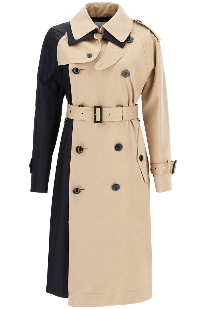 Trench Color Block In Gabardina