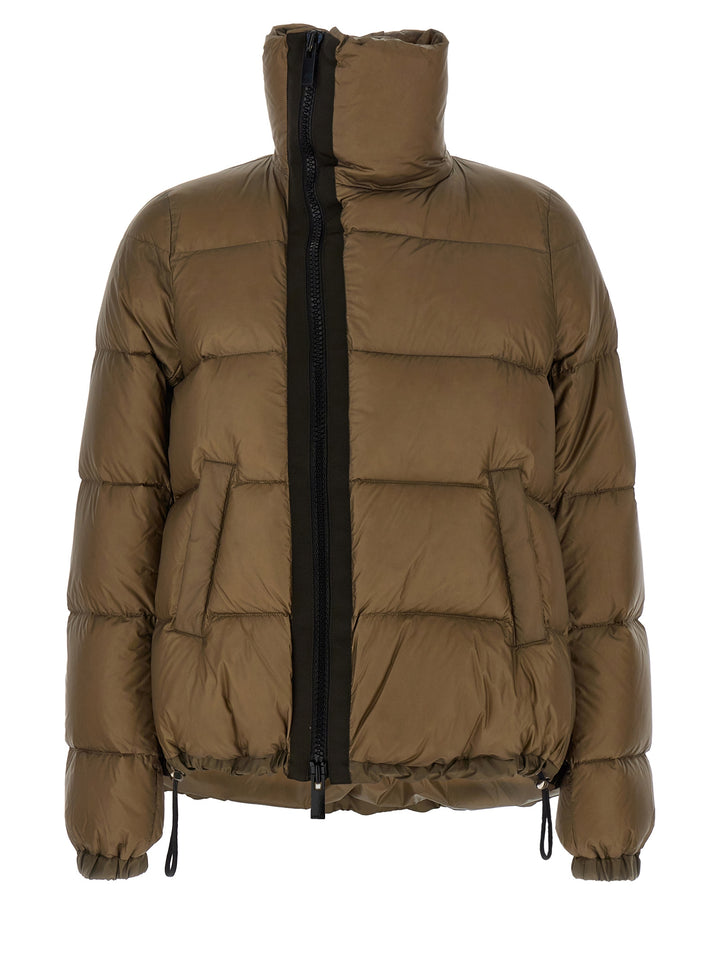 Flared Padded Down Jacket Giacche Beige