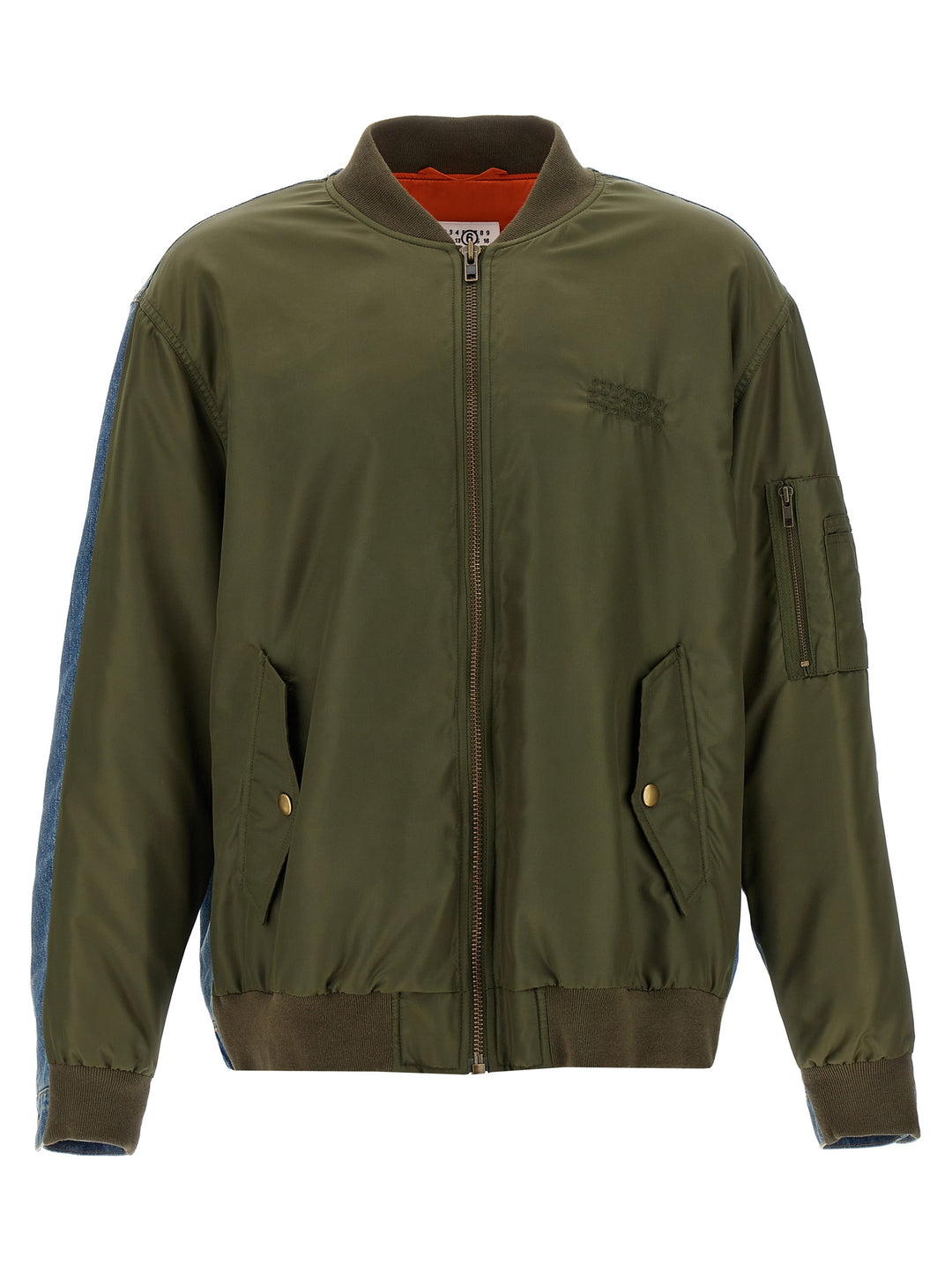 Bimaterial Bomber Jacket Giacche Multicolor