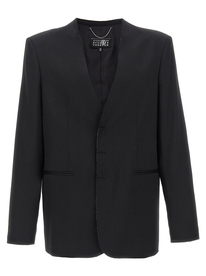 Single-Breasted Blazer Nero