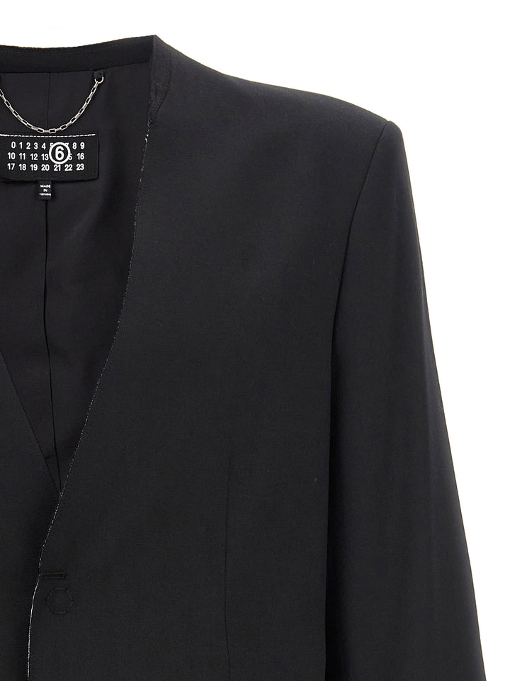 Single-Breasted Blazer Nero