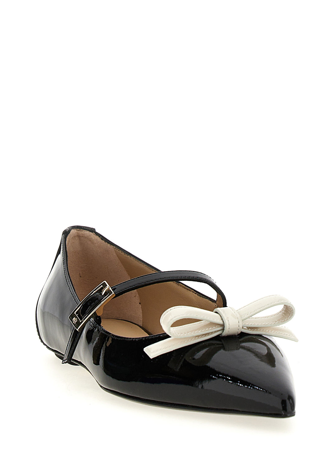 Felicity Flat Shoes Bianco/Nero