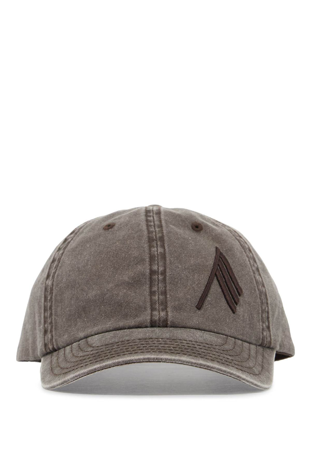 Cappello Baseball In Twill Slavato Con Ricamo Logo