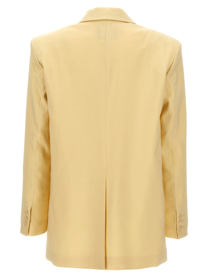 Single-Breasted Linen Blazer Blazer And Suits Giallo