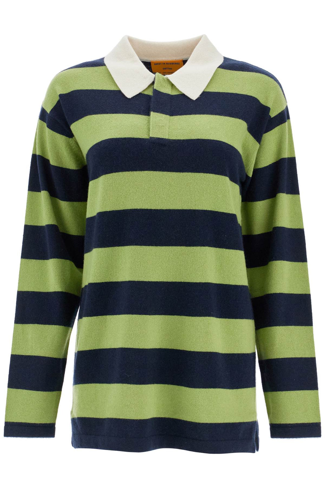 Maglia Polo In Cashmere A Righe