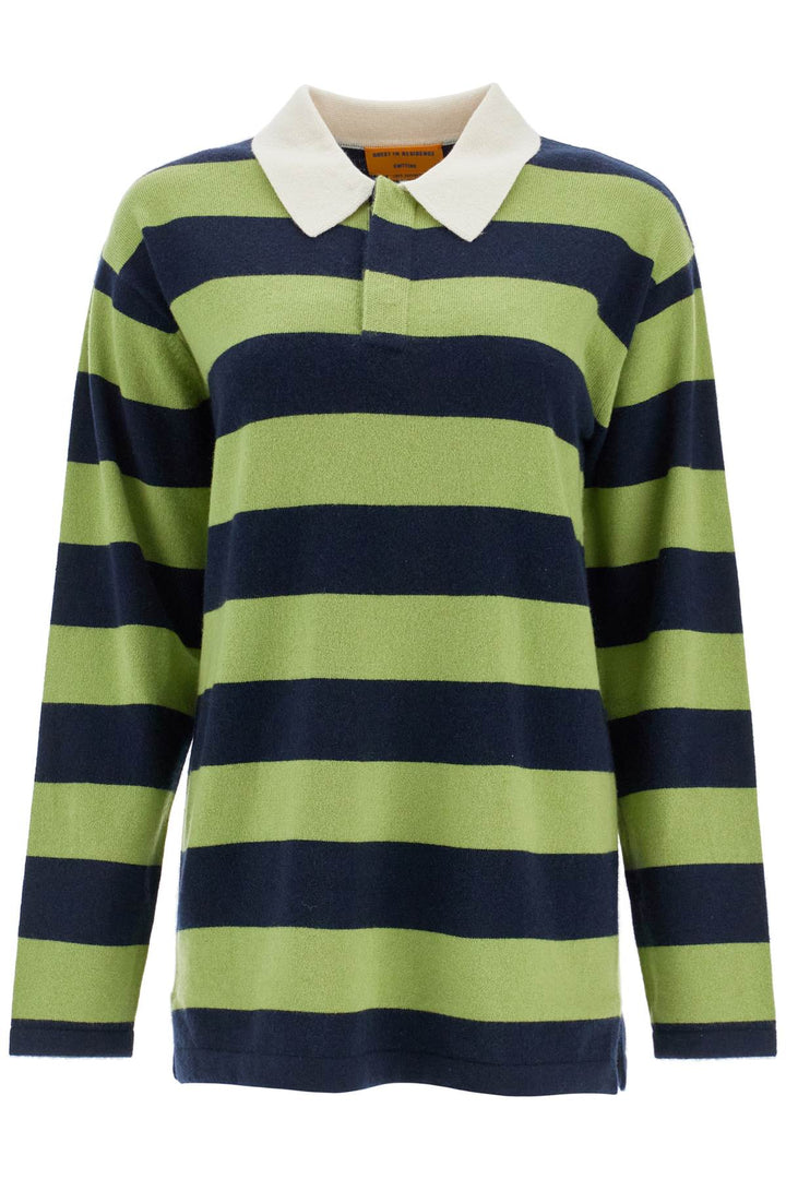 Maglia Polo In Cashmere A Righe