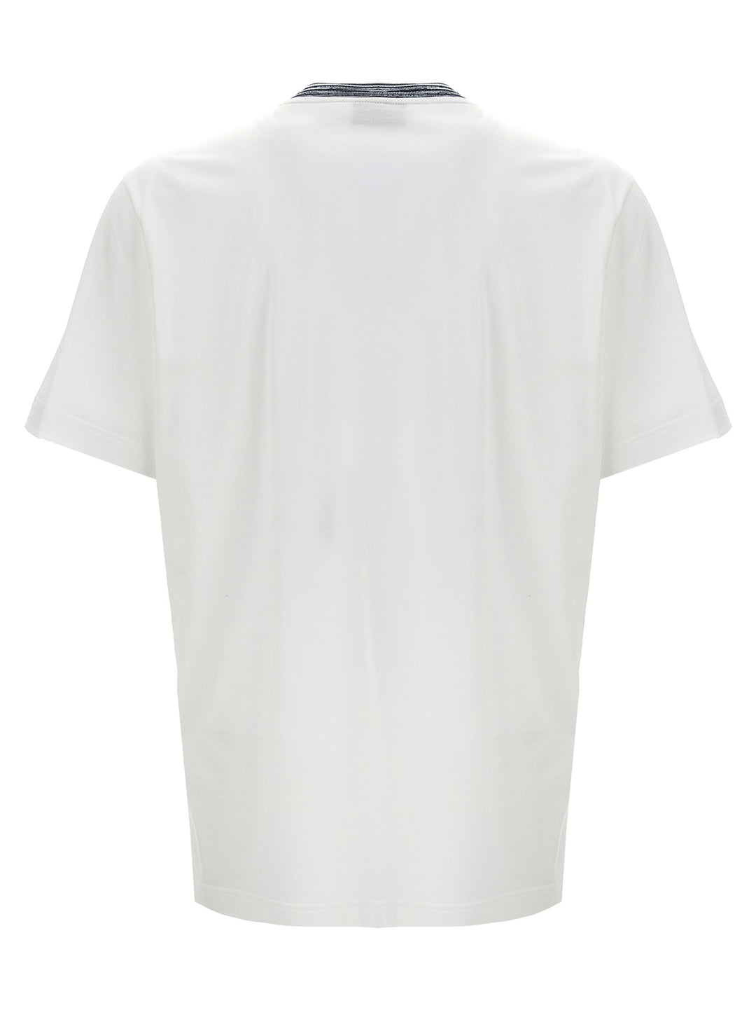 Logo Embroidery T Shirt Bianco