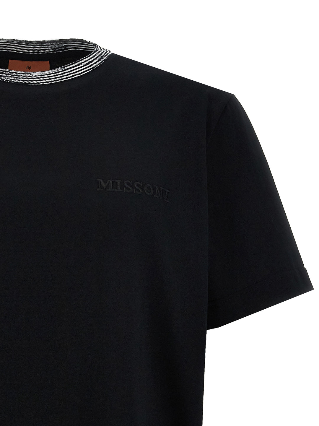 Logo Embroidery T Shirt Nero