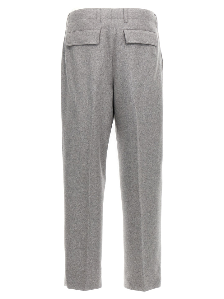 Cashmere Wool Pantaloni Grigio