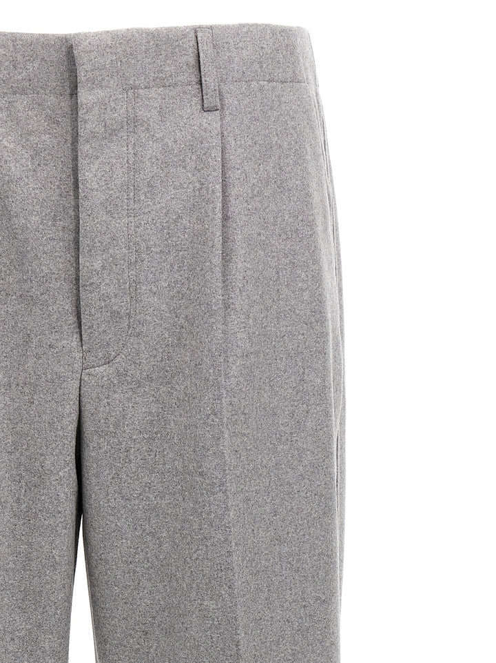 Cashmere Wool Pantaloni Grigio