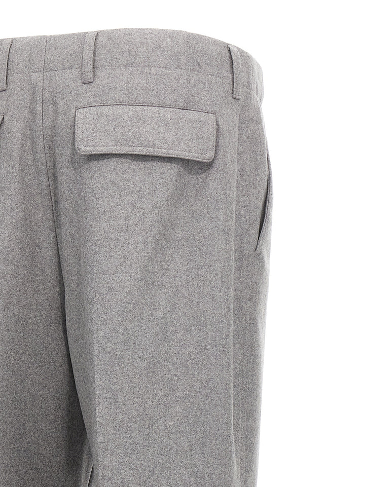 Cashmere Wool Pantaloni Grigio