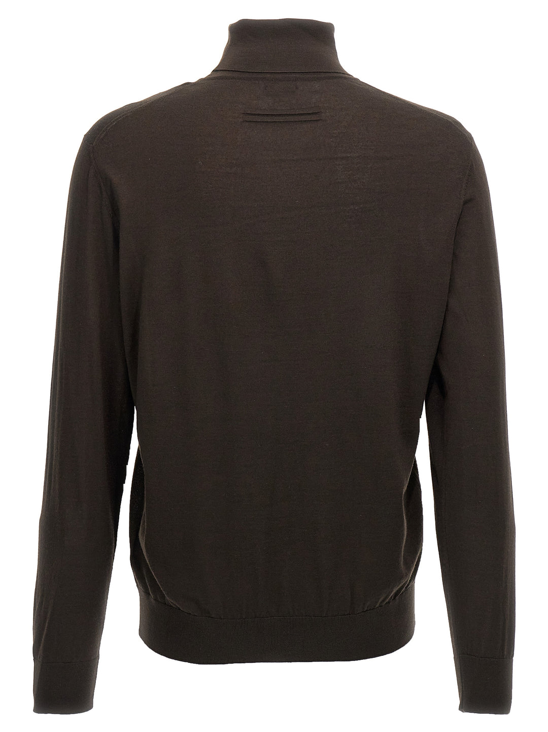 Silk Cashmere Turtleneck Sweater Maglioni Marrone