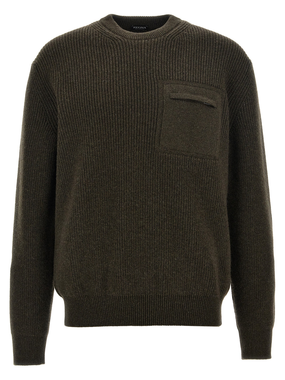 Zip Pocket Sweater Maglioni Marrone