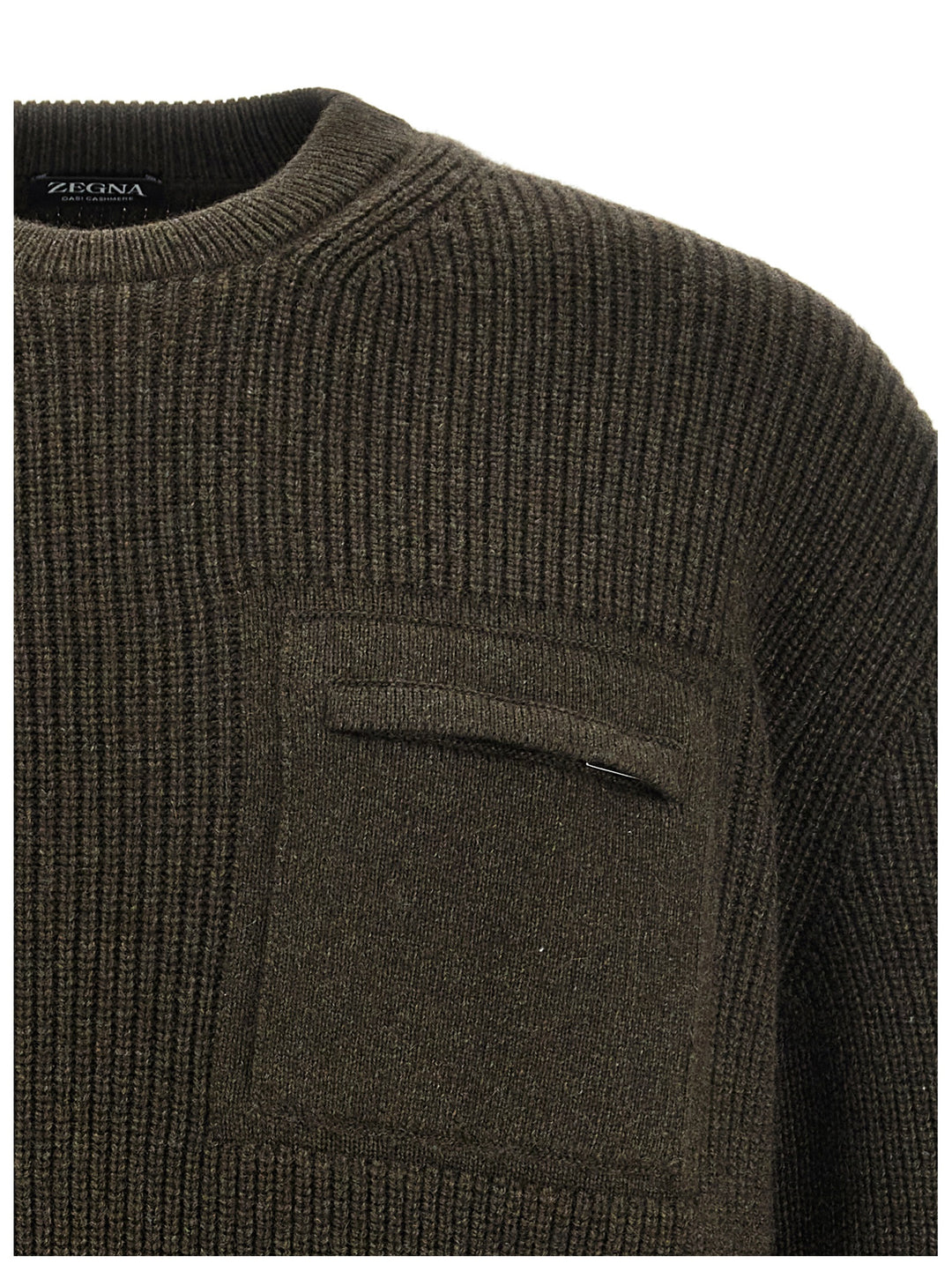 Zip Pocket Sweater Maglioni Marrone