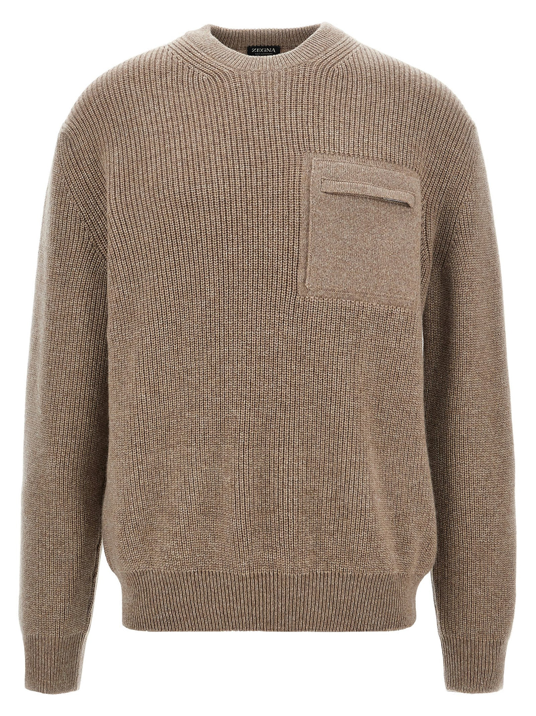 Zip Pocket Sweater Maglioni Beige