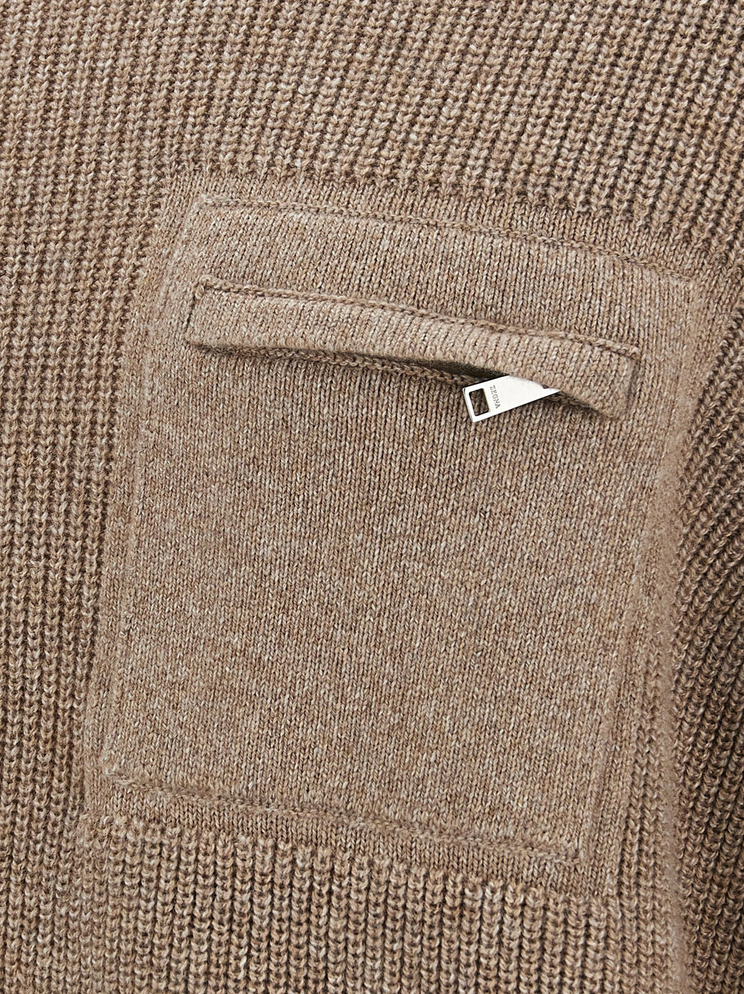 Zip Pocket Sweater Maglioni Beige