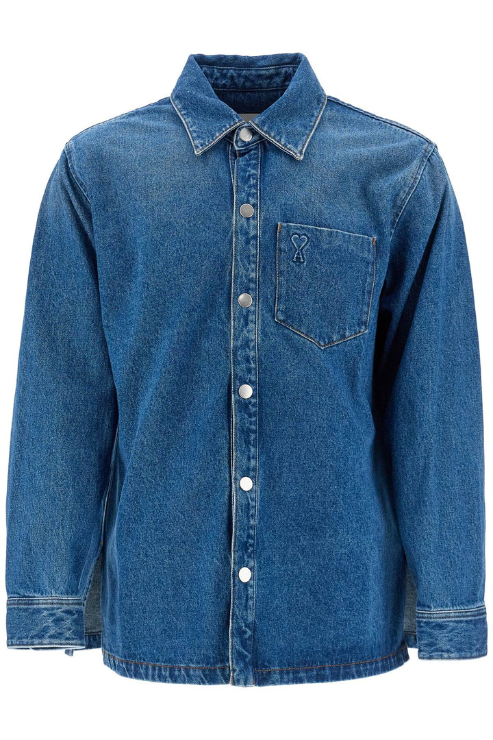 Overshirt Ampia In Denim