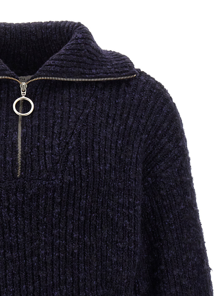 Half Zip Sweater Maglioni Blu