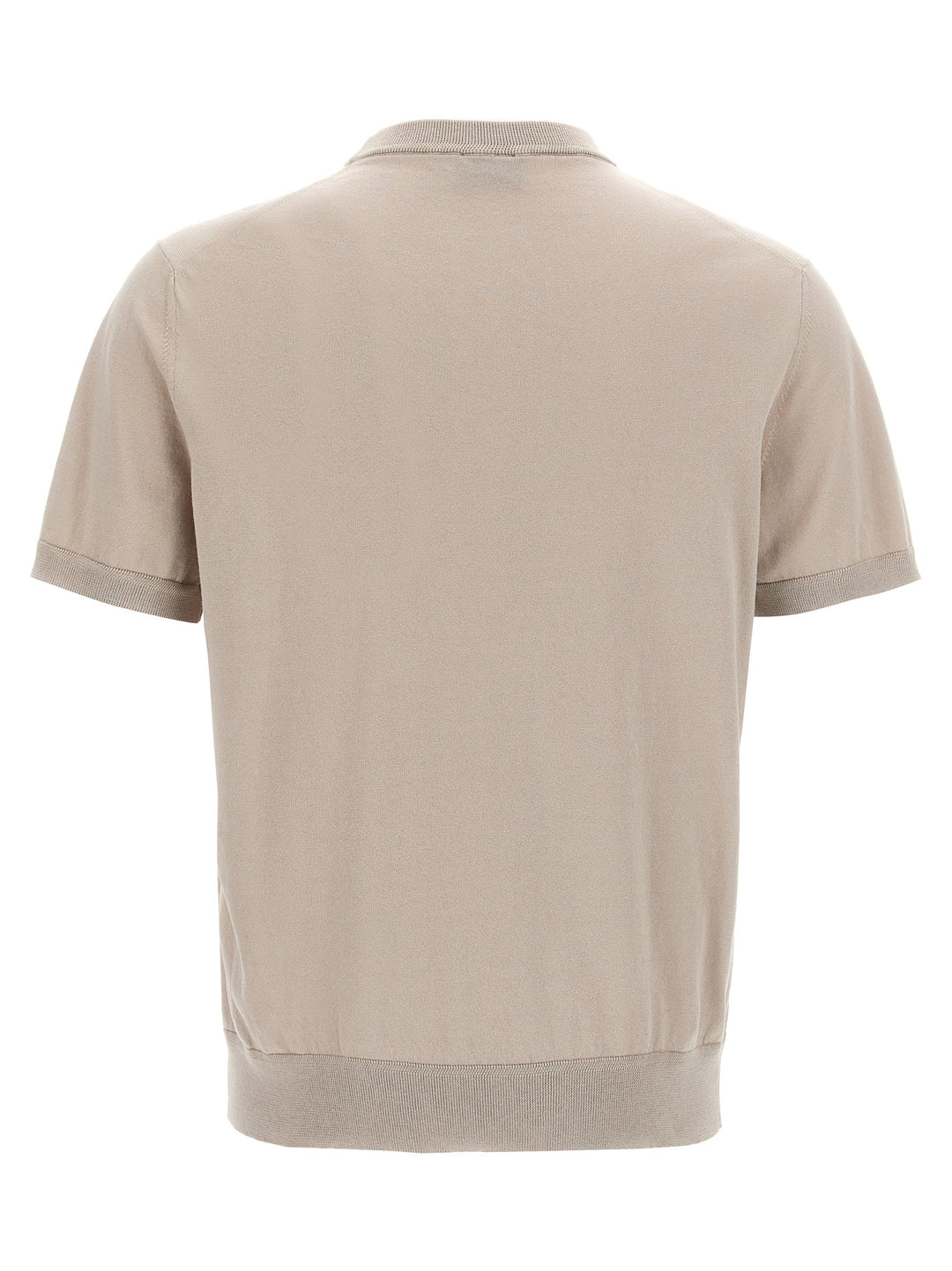 Knitted T Shirt Beige